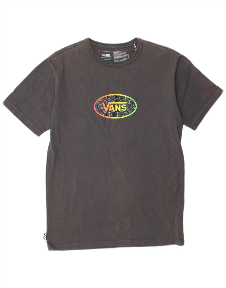 VANS Herre Classic Fit Grafisk T-Shirt Top Lille Grå Bomuld
