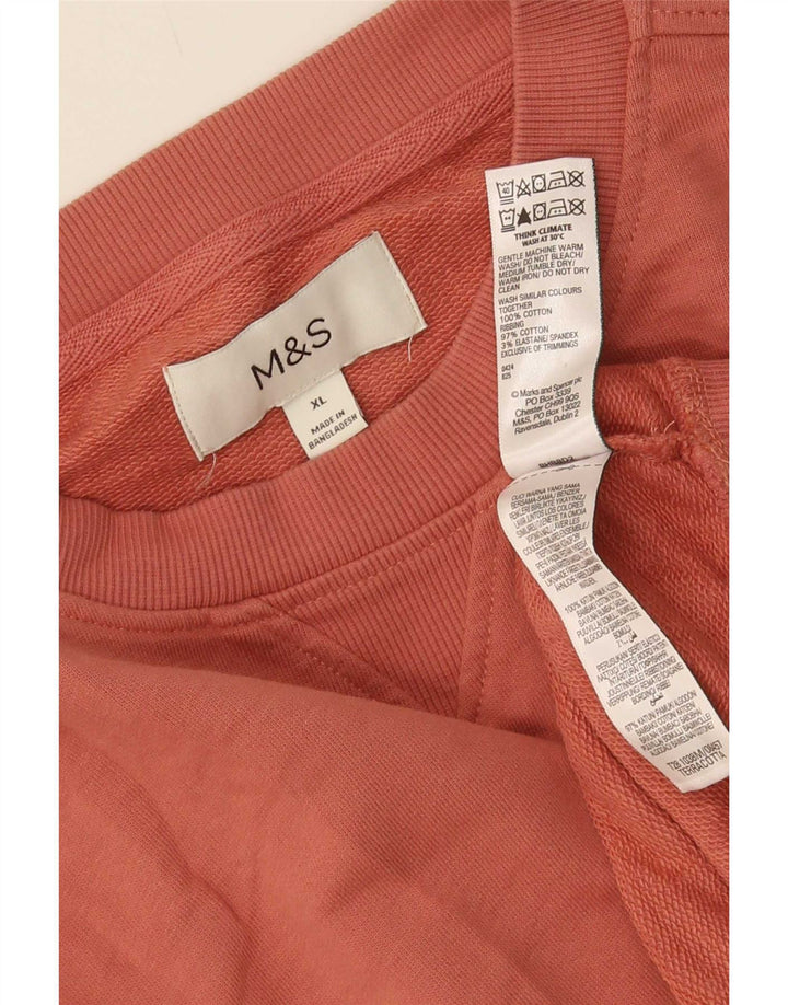 Marks & Spencer Herre Sweatshirt Jumper XL Orange Bomuld
