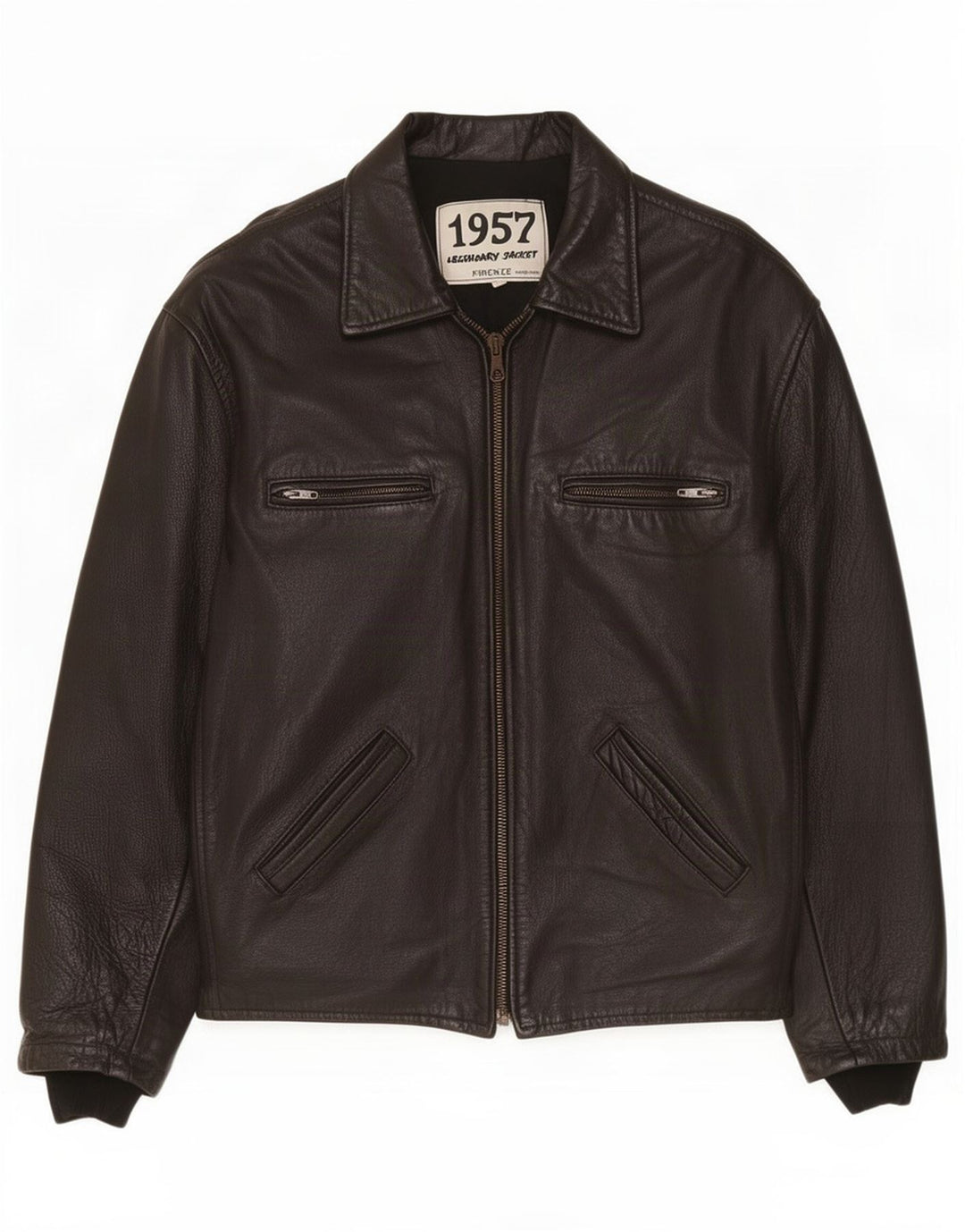 Legendary Jacket 1957 Herre Læderjakke UK 40 Large Black
