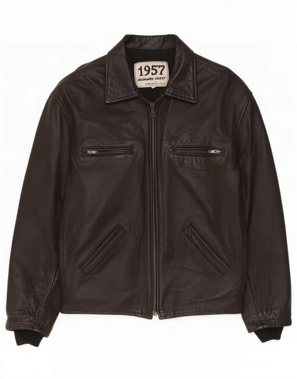Legendary Jacket 1957 Herre Læderjakke UK 40 Large Black