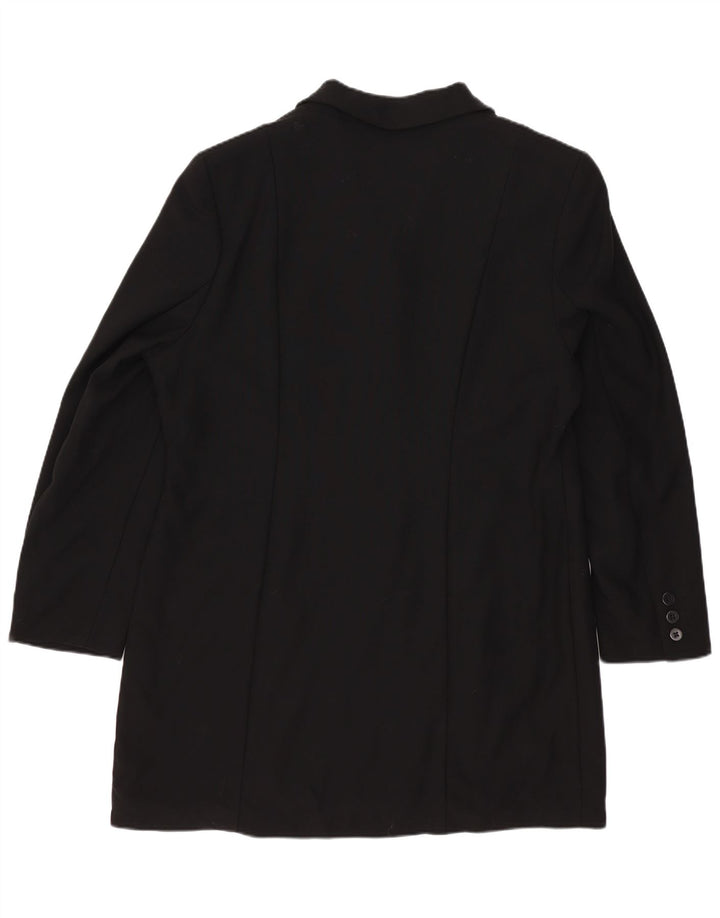 Marks & Spencer Dameoverfrakke UK 16 Large Black New Wool
