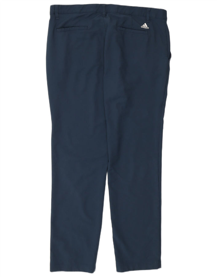 Adidas Herre Slim Chino Bukser W36 L32 Marineblå Polyester