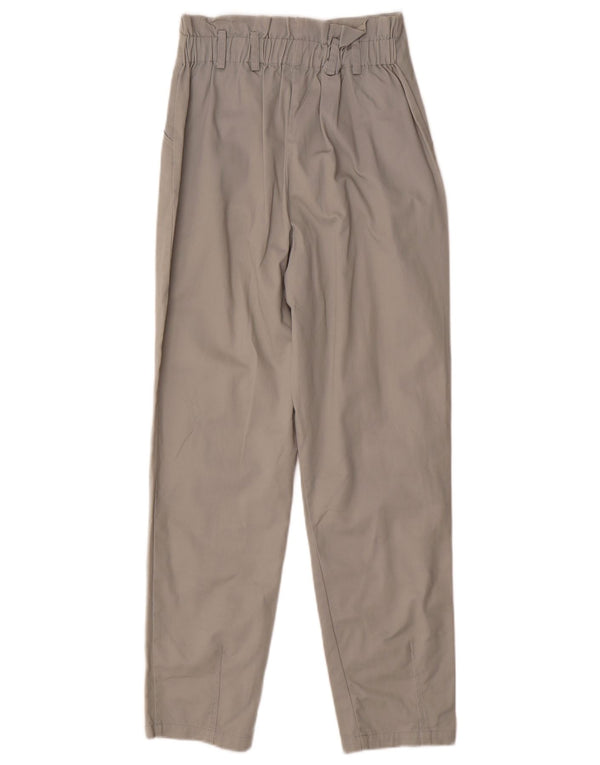 Pimkie Womens Tapered High Waist Trousers EU 36 Small W26 L28 Green Cotton