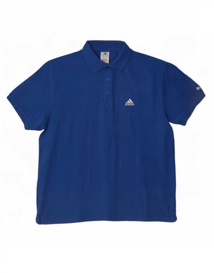Adidas Polo Shirt til mænd 2XL Blå Bomuld