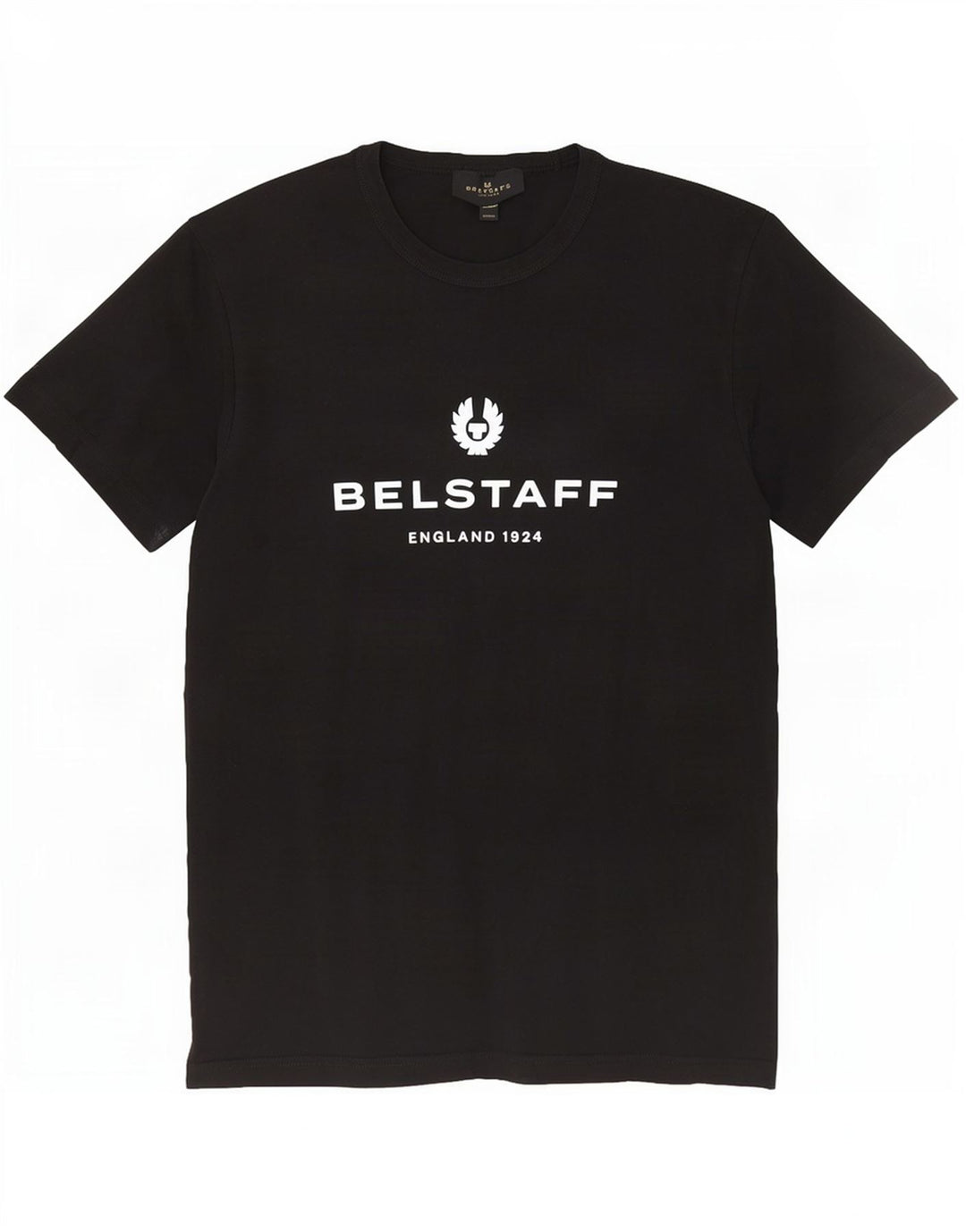 Belstaff Herre grafisk T-shirt Top Stor sort bomuld