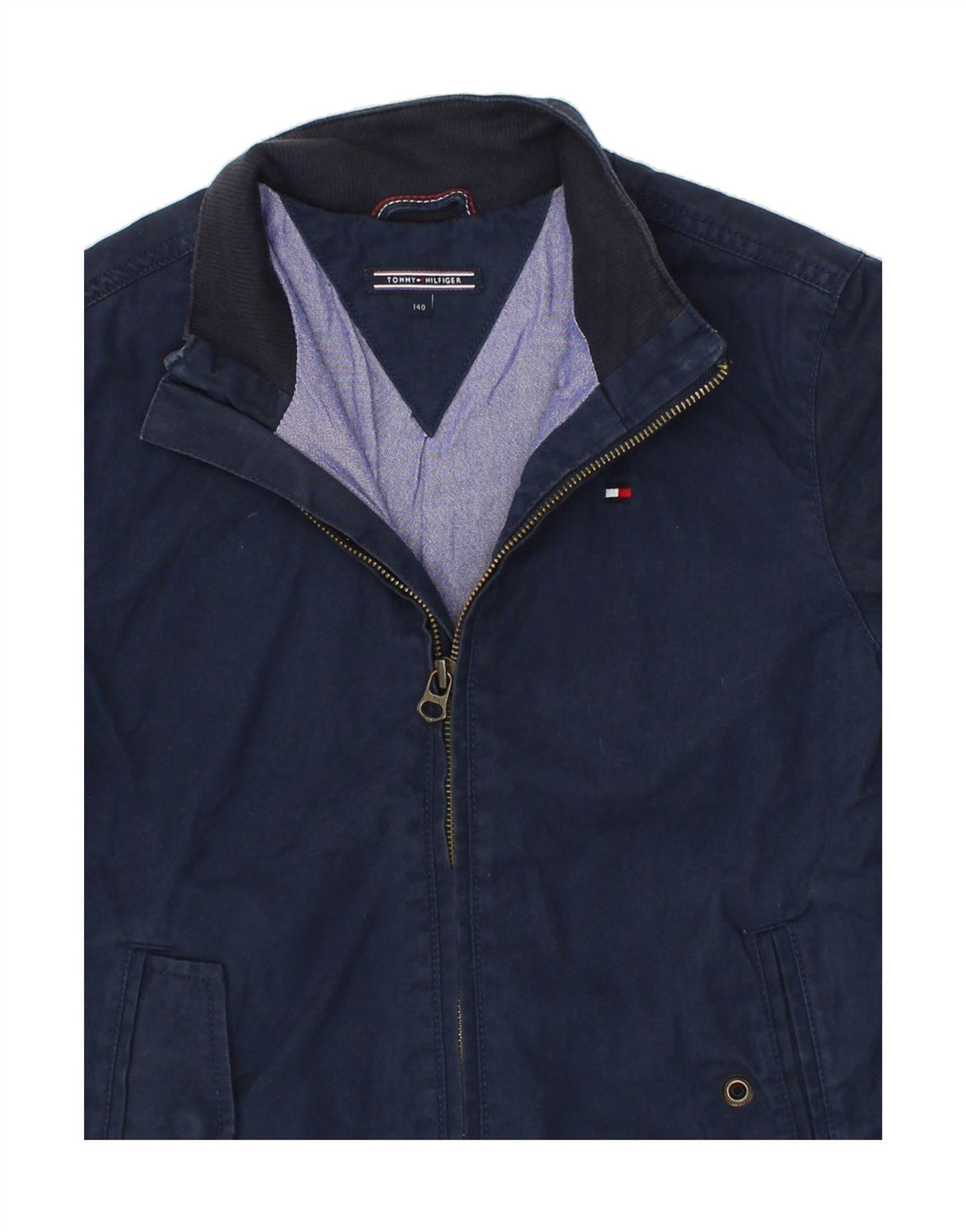 TOMMY HILFIGER Boys Bomber Jacket 9-10 Years Navy Blue Cotton Vintage Tommy Hilfiger and Second-Hand Tommy Hilfiger from Messina Hembry 