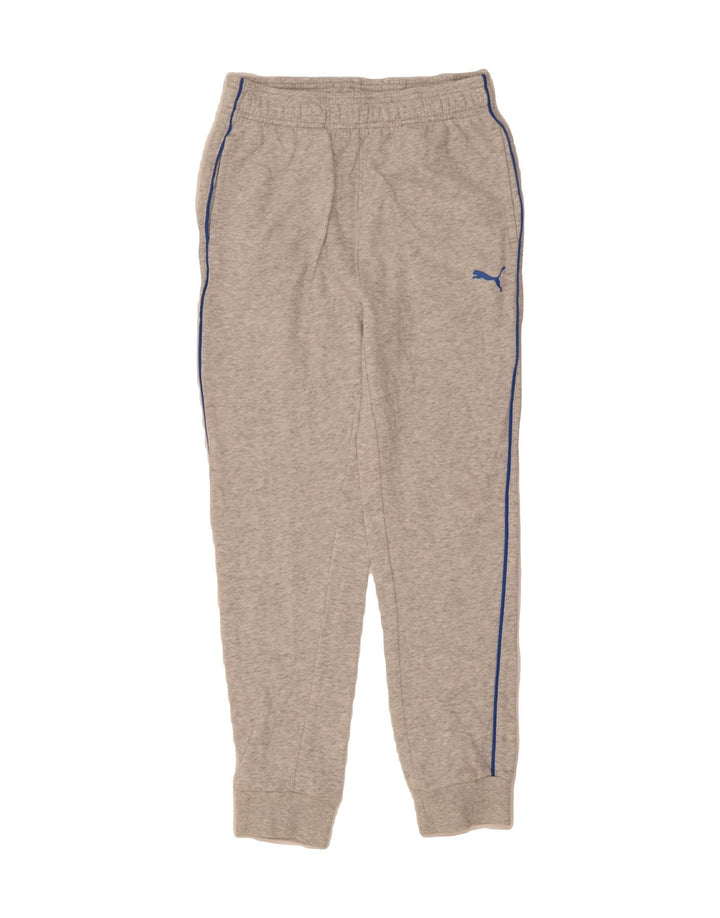 PUMA Boys Tracksuit Trousers Joggers 11-12 Years Medium Grey Cotton Vintage Puma and Second-Hand Puma from Messina Hembry 