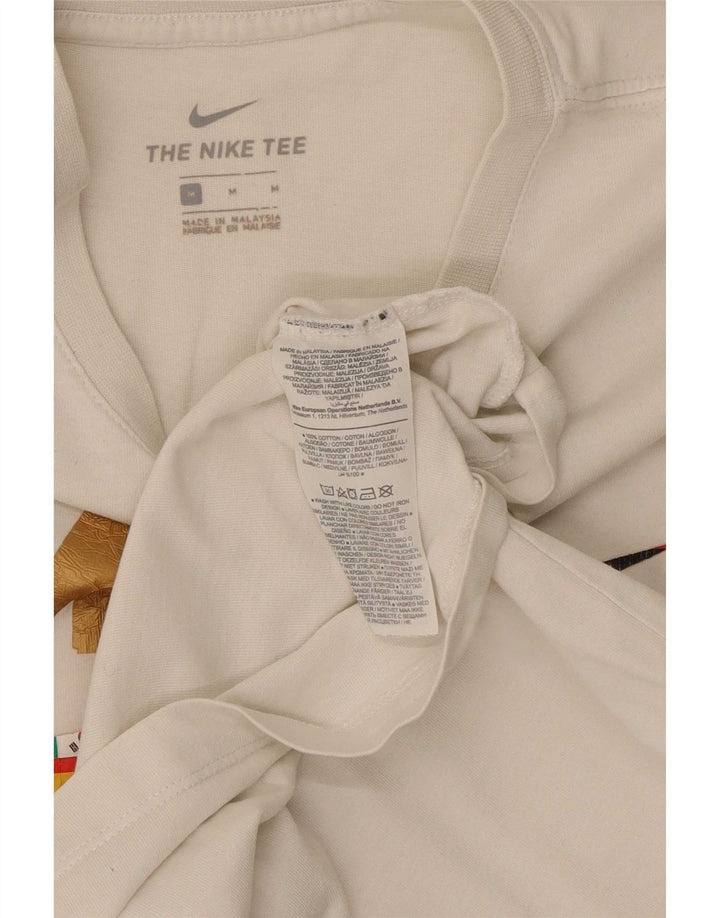 Nike grafisk t-shirt til mænd, medium hvid bomuld