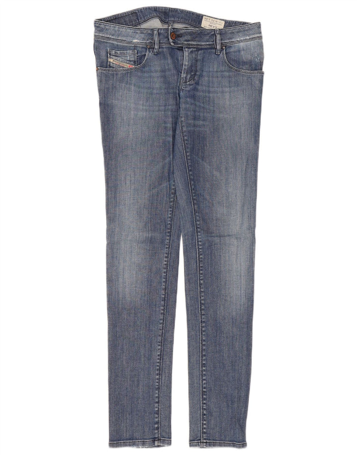 Diesel Dame Nevy Slim Jeans W30 L34 Blå Bomuld