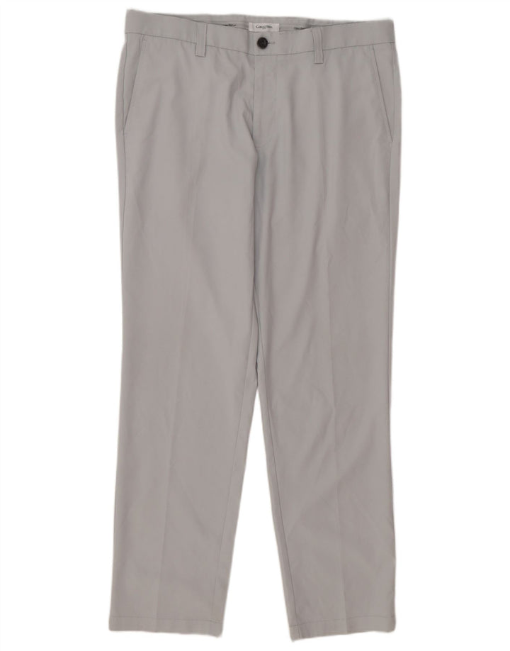 Calvin Klein Straight Casual bukser til mænd W36 L31 Grå polyester