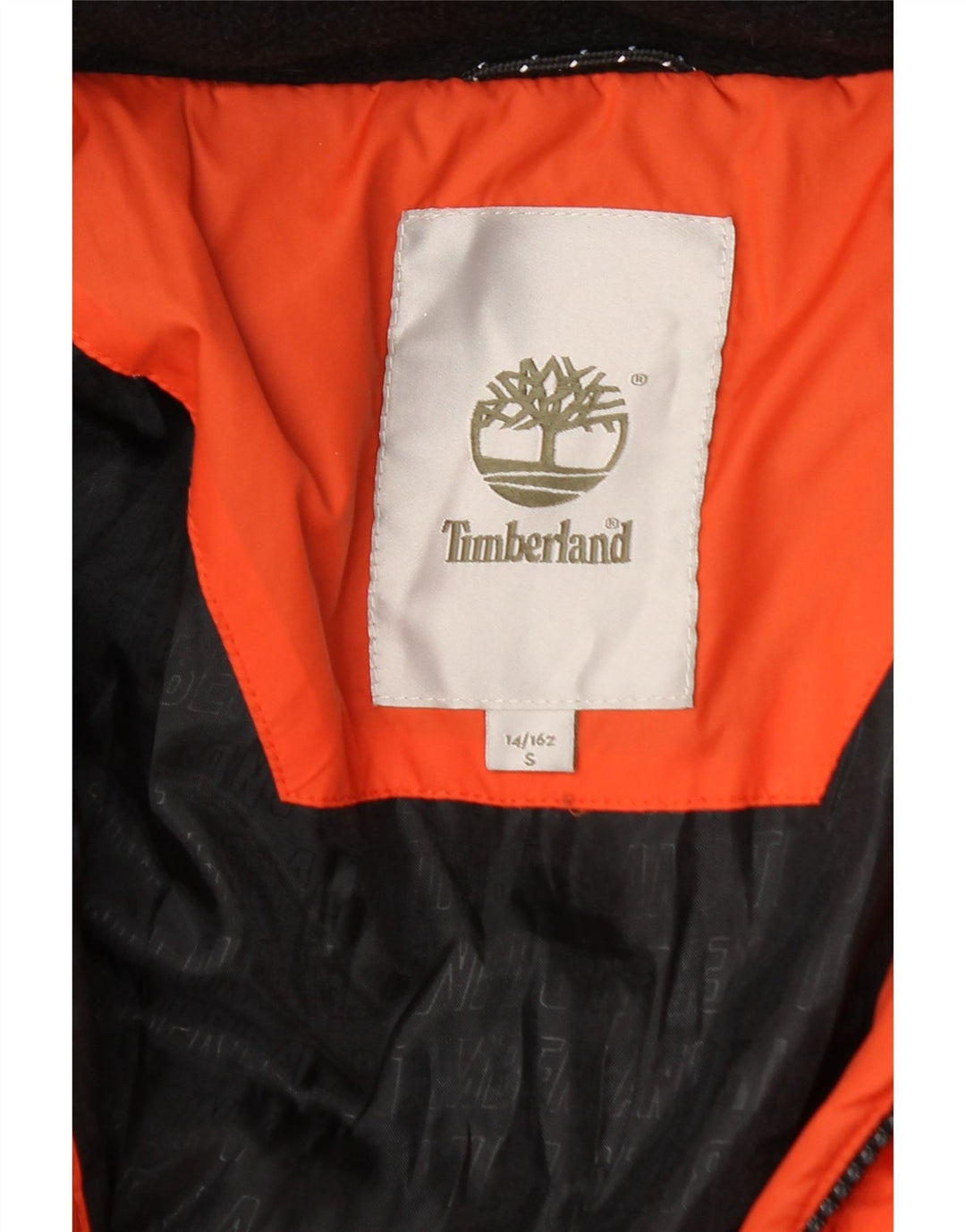 Timberland Boys Polstret hættejakke 13-14 år Lille orange farveblok