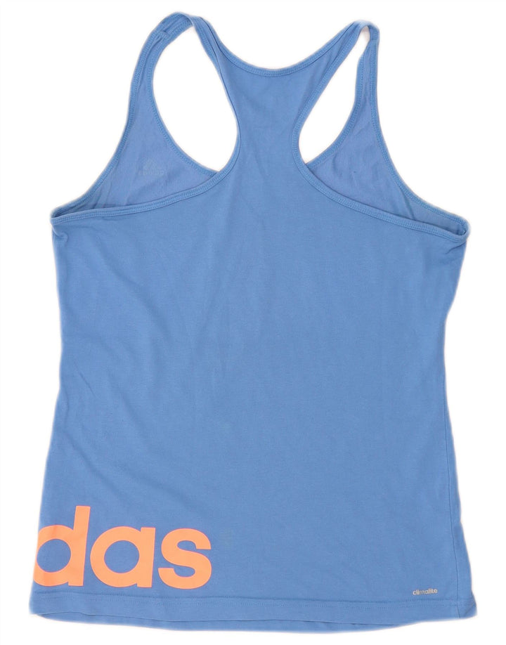 Adidas Dame Climalite Grafisk Vest Top UK 12/14 Medium Blue