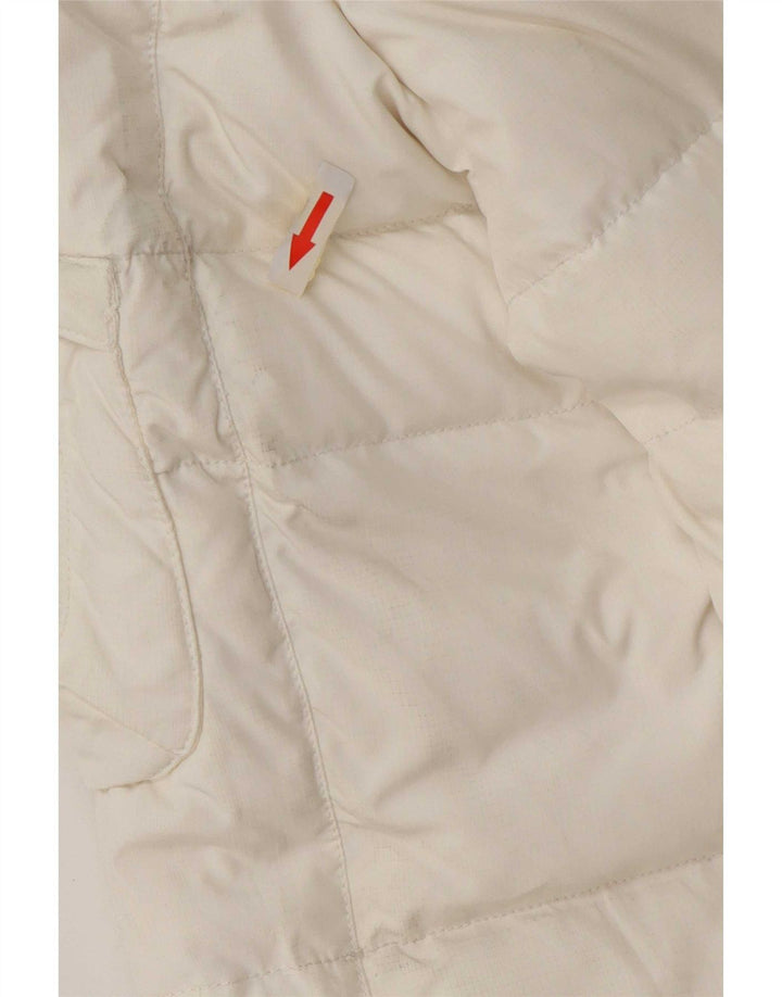Diadora Dame Hooded Bomber Polstret Jakke UK 10 Small White Polyester