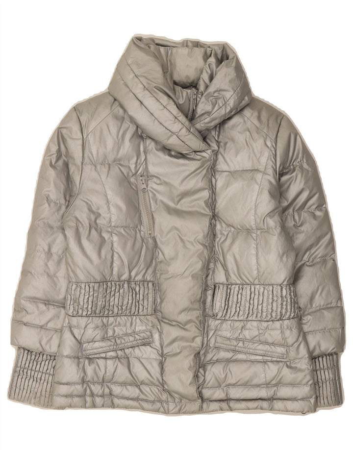 LAURA BIAGIOTTI Girls Padded Jacket 9-10 Years Grey Polyester Vintage Laura Biagiotti and Second-Hand Laura Biagiotti from Messina Hembry 