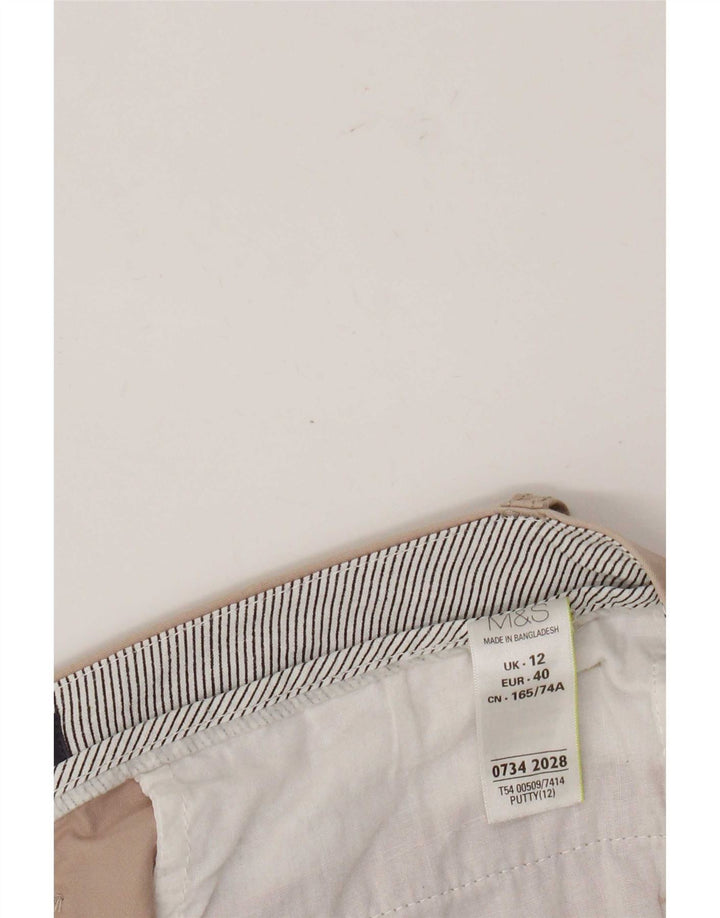 Marks & Spencer Chino Shorts til kvinder UK 12 Medium W32 Beige Bomuld