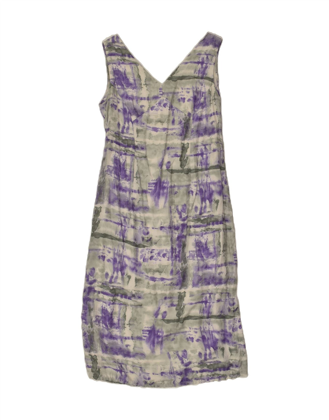 VINTAGE Womens Sleeveless Sheath Dress UK 12 Medium Grey | Vintage Vintage | Thrift | Second-Hand Vintage | Used Clothing | Messina Hembry 