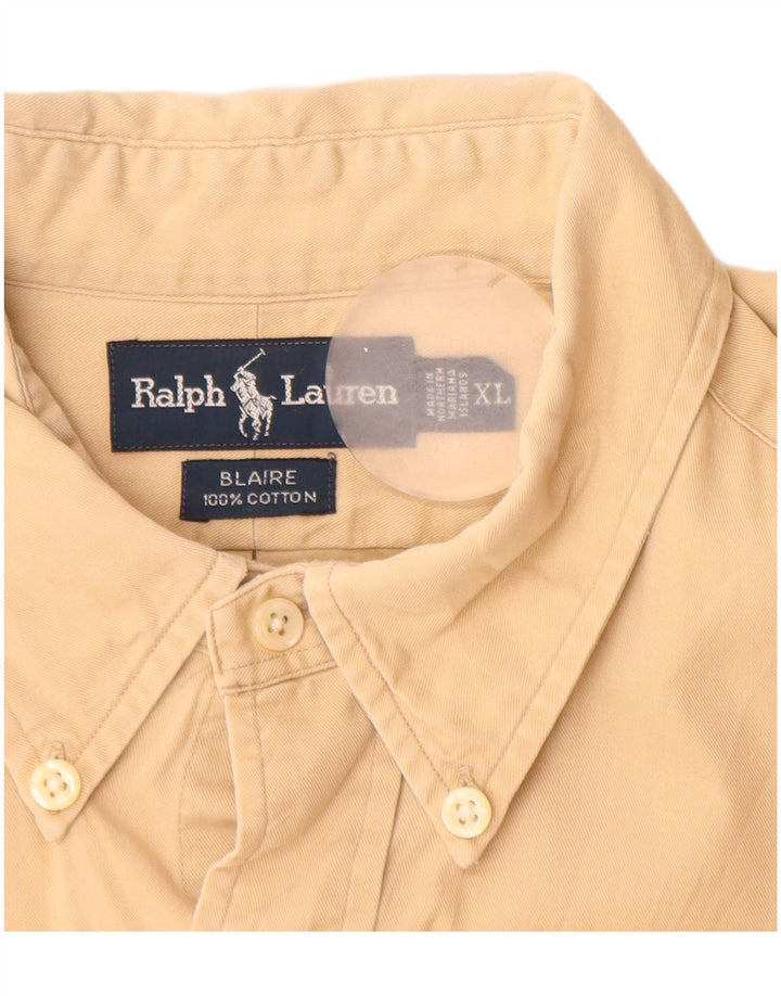 Ralph Lauren Herre Blaire Shirt XL Beige Bomuld