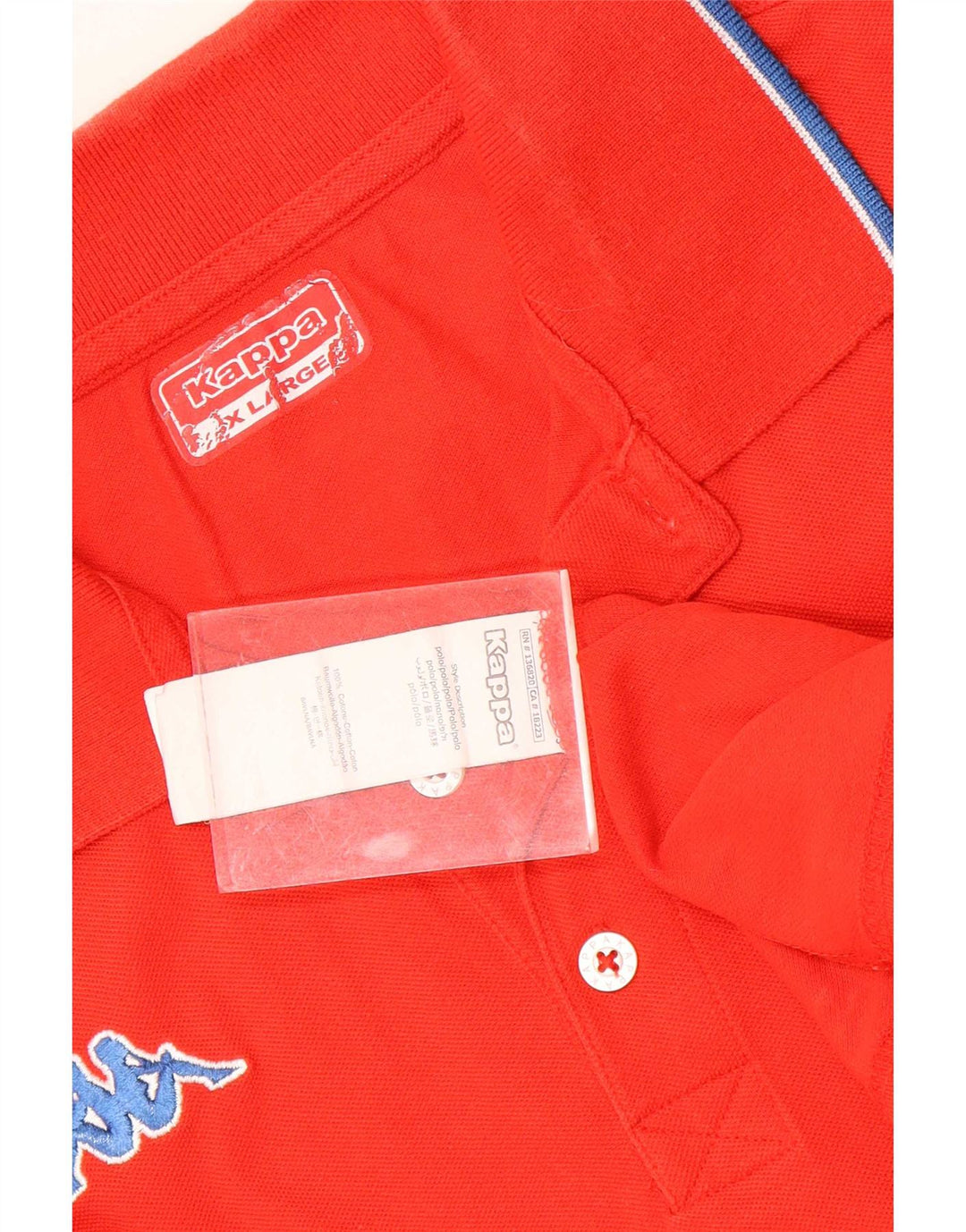 Kappa herre poloshirt XL rød bomuld