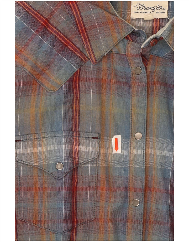 Wrangler Dameskjorte UK 12 Medium Flerfarvet Plaid Bomuld