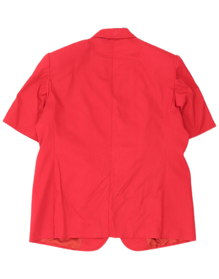 ELENA MIRO Oversized kortærmet blazerjakke til kvinder IT 44 Medium Rød