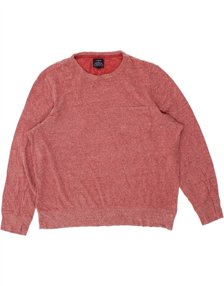 J. CREW Mens Sweatshirt Jumper XL Red Flecked Cotton Vintage J. Crew and Second-Hand J. Crew from Messina Hembry 