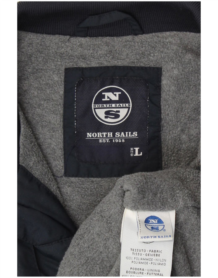 North Sails Herre Bomber Jacket UK 40 Large Navy Blue Polyamide