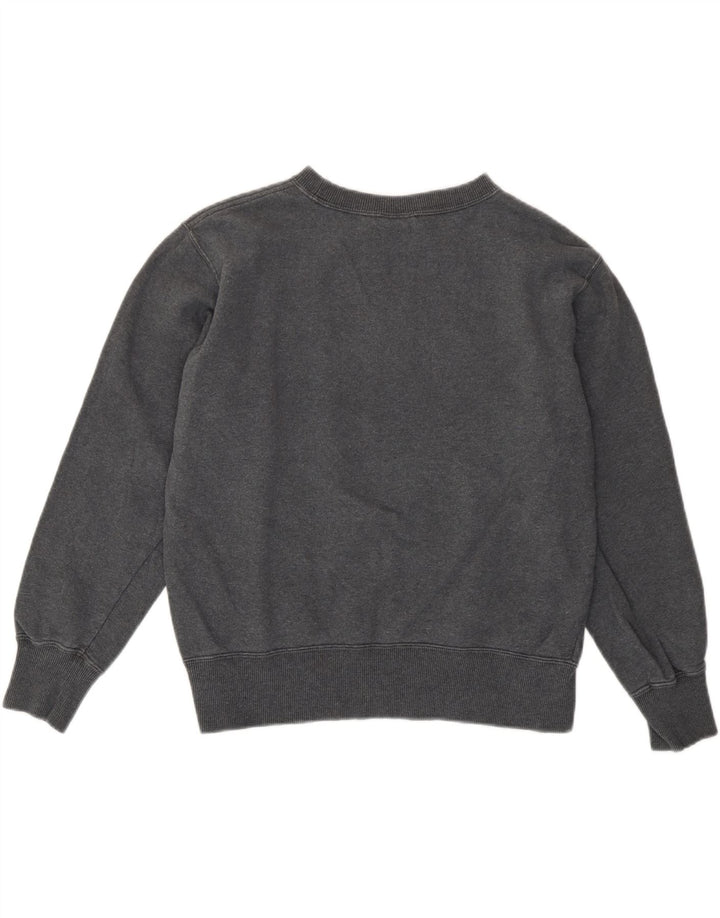 Champion Womens Oversized Sweatshirt Jumper UK 10 Small Grey Bomuld