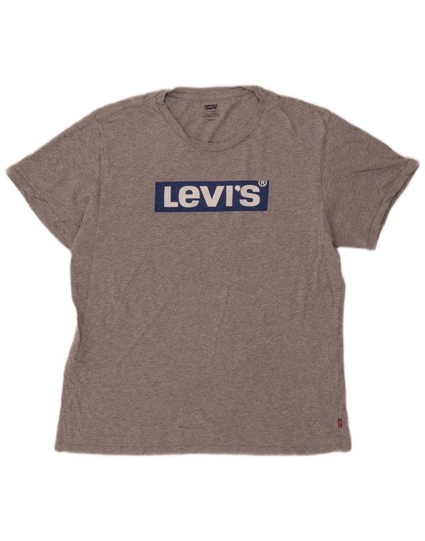 Levi's Mens Graphic T-Shirt Top Medium Grey Cotton