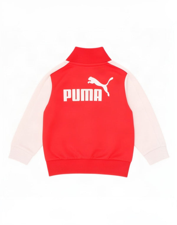 Puma Baby Boys Grafisk træningsdragt topjakke 6-9 måneder Rød Colourblock
