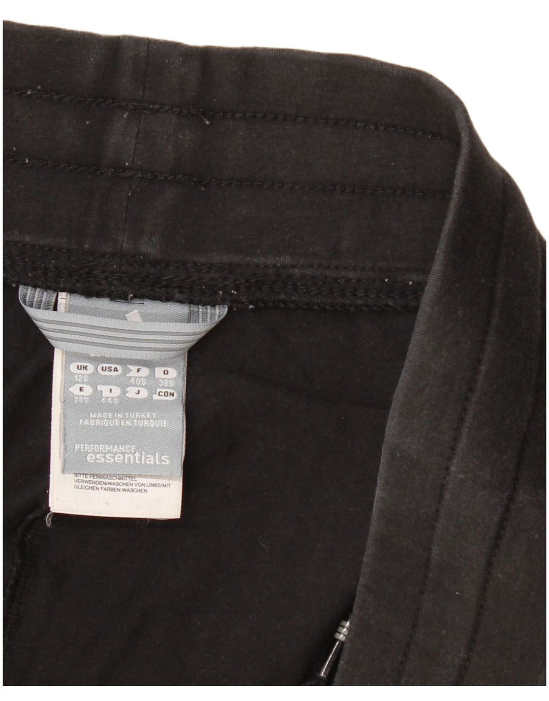 Adidas Træningsdragtsbukser til kvinder UK 12 Medium Sort Bomuld