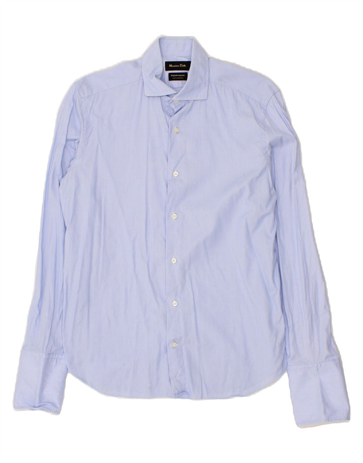 MASSIMO DUTTI Mens Shirt Size 40 15 1/2  Medium Blue Vintage Massimo Dutti and Second-Hand Massimo Dutti from Messina Hembry 