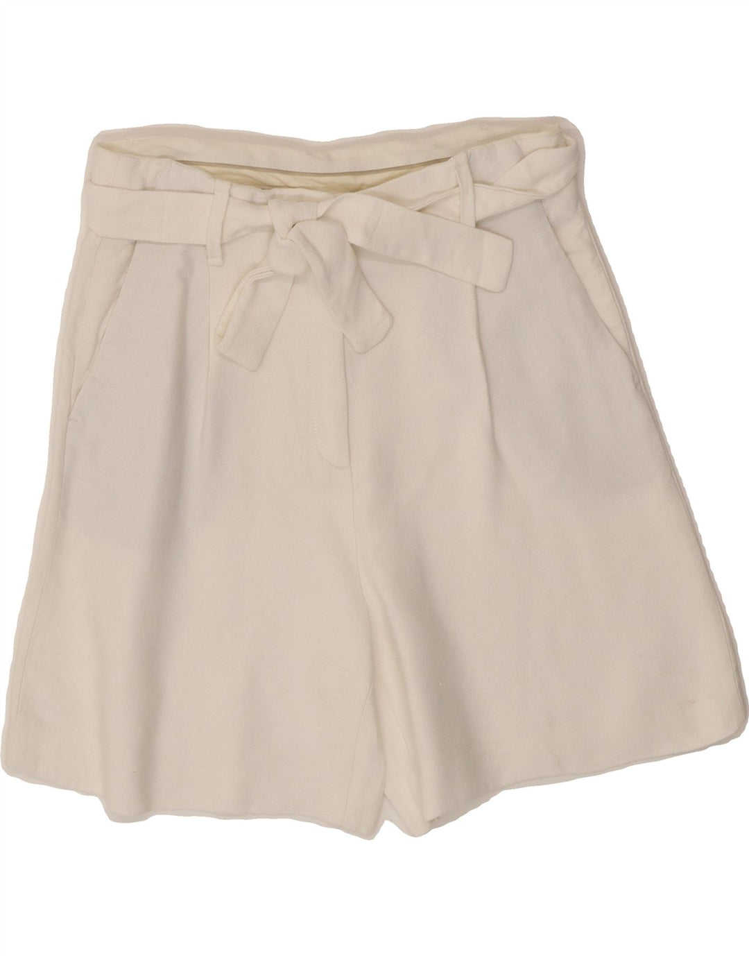 MASSIMO DUTTI Womens Chino Shorts EU 38 Small W28  White Viscose Vintage Massimo Dutti and Second-Hand Massimo Dutti from Messina Hembry 