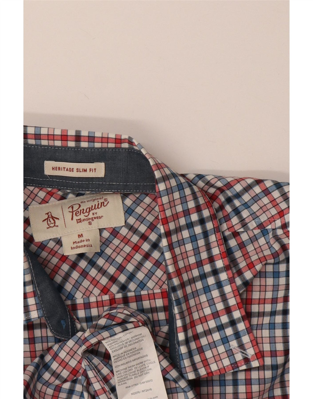 Penguin Heritage Slim Fit Skjorte Medium Flerfarvet ternet bomuld