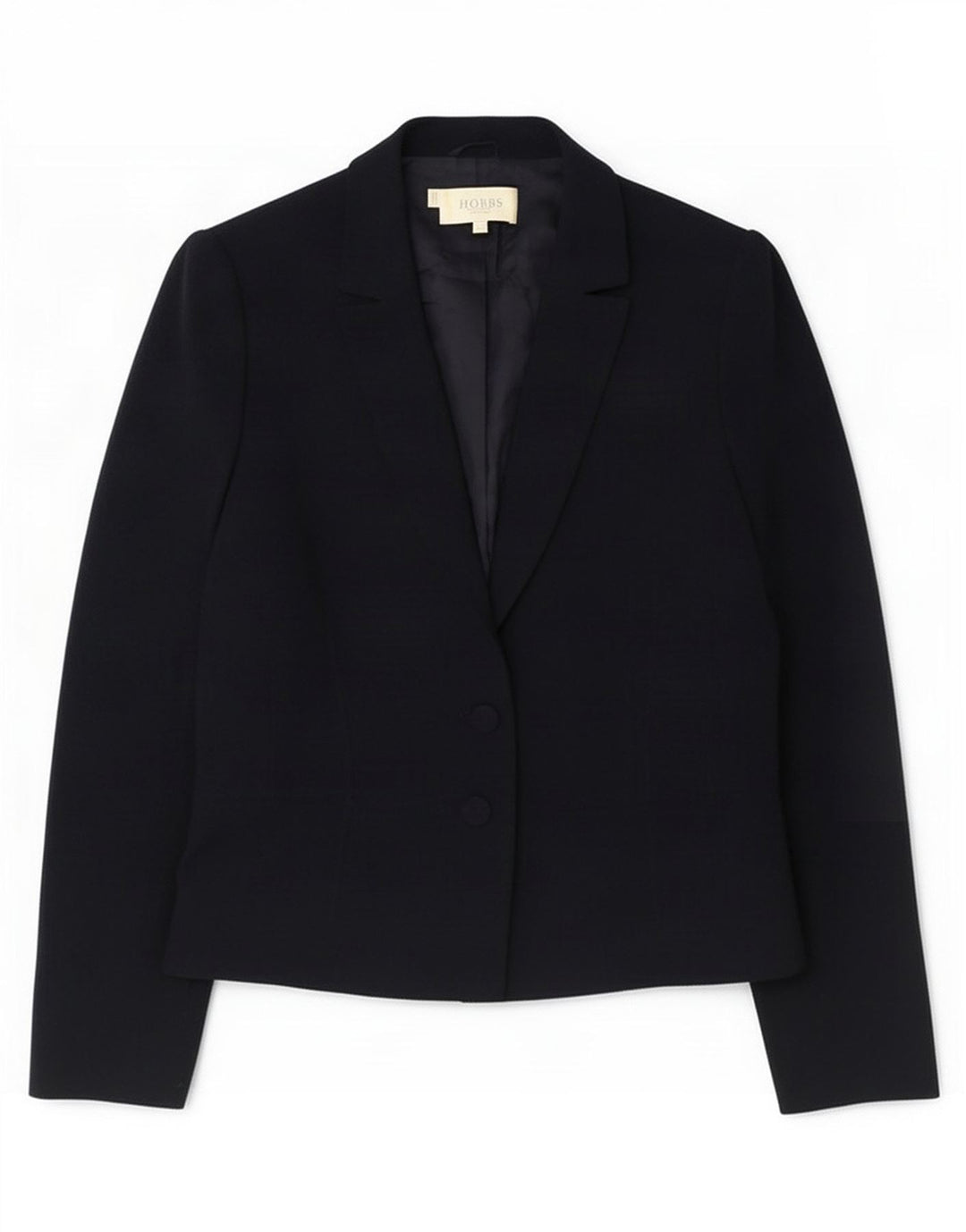 Hobbs Dame 2 Button Blazer Jacket UK 14 Large Navy Blue Polyester
