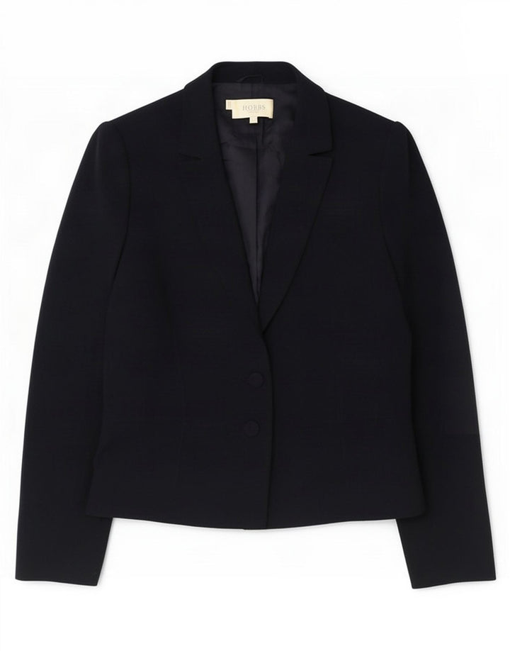 Hobbs Dame 2 Button Blazer Jacket UK 14 Large Navy Blue Polyester