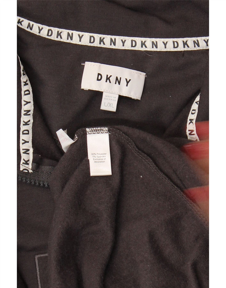 DKNY Womens Longline Oversized Tracksuit Top Jacket UK 16 Large Black Vintage Dkny and Second-Hand Dkny from Messina Hembry 