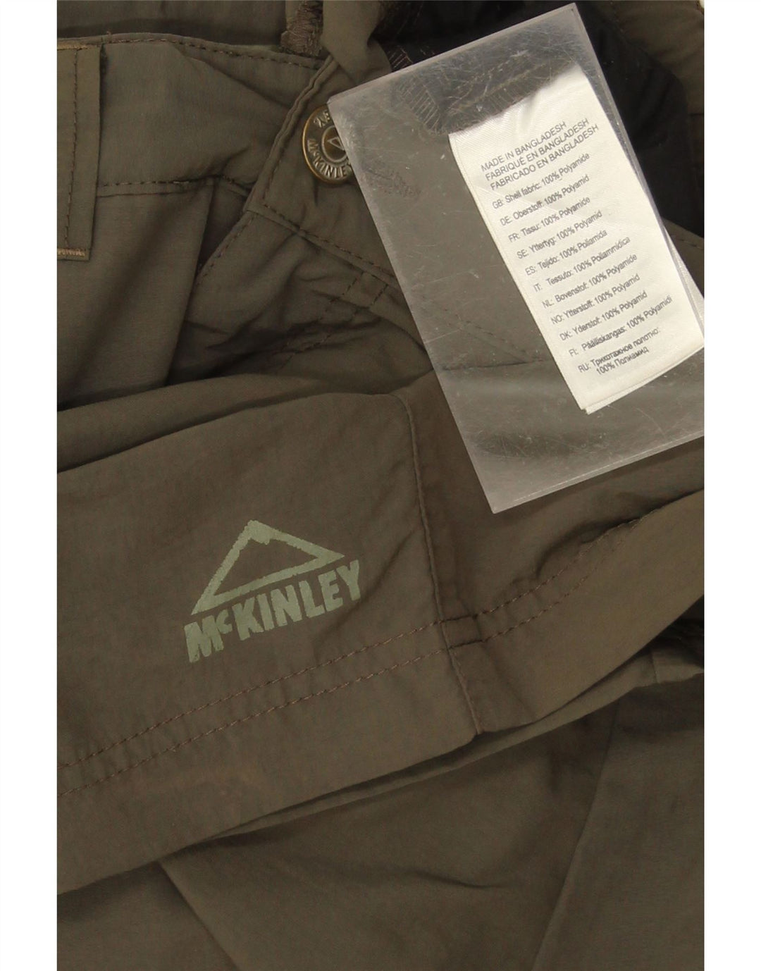 MC KINLEY Mens Cargo Shorts W34 Large Khaki Polyamide Vintage MC Kinley and Second-Hand MC Kinley from Messina Hembry 