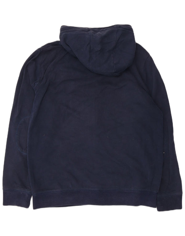 Crew Clothing Herre hættetrøje med lynlås XL marineblå bomuld