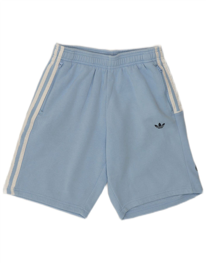 ADIDAS Boys Sport Shorts 13-14 Years  Blue Cotton