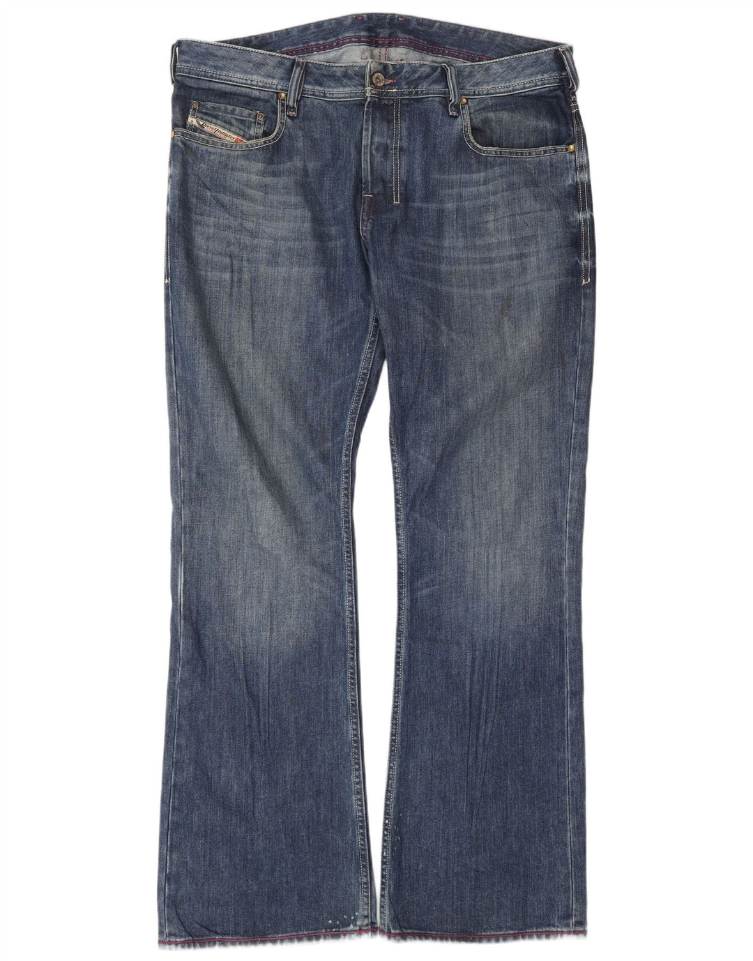 DIESEL Herre Bootcut Jeans W36 L34 Blå Bomuld