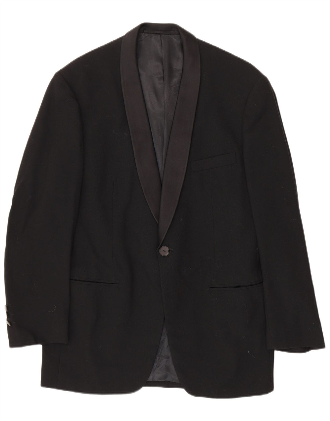 TLAPA blazerjakke til mænd med 1 knap UK 38 Medium Black Virgin Wool