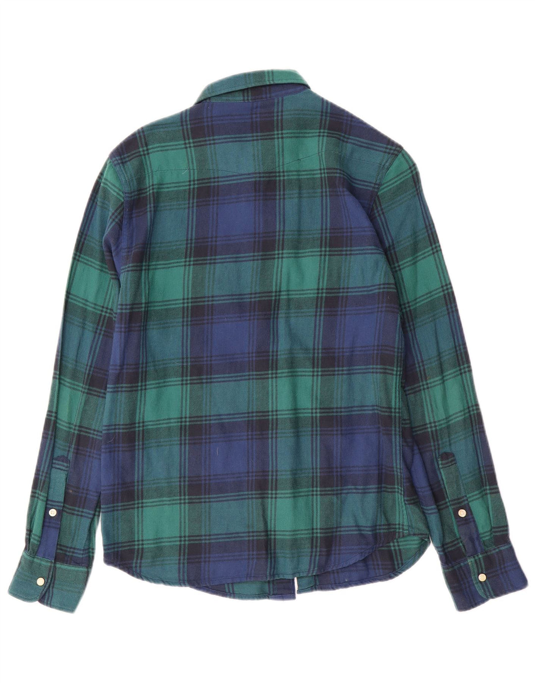 Lee Herre flannelskjorte lille grøn plaid bomuld