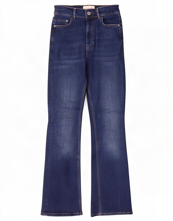 Marks & Spencer Kvinder Højtaljede Flared Jeans UK 8 Small W24 L29 Blue