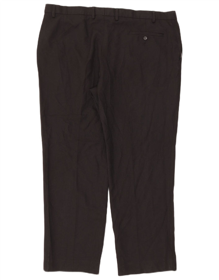 Marks & Spencer Straight Suit bukser til mænd W42 L31 Sort polyester