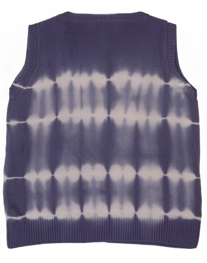 White Stuff Dame Vest Tank Top UK 10 Small Blue Tie Dye Bomuld