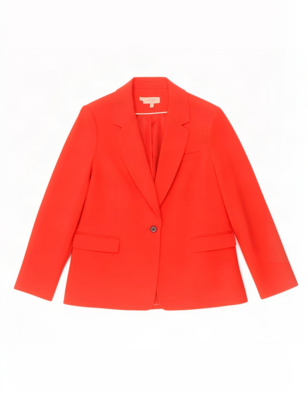 Hobbs Dame 1 Knap Blazer Jacket UK 18 XL Rød Polyester