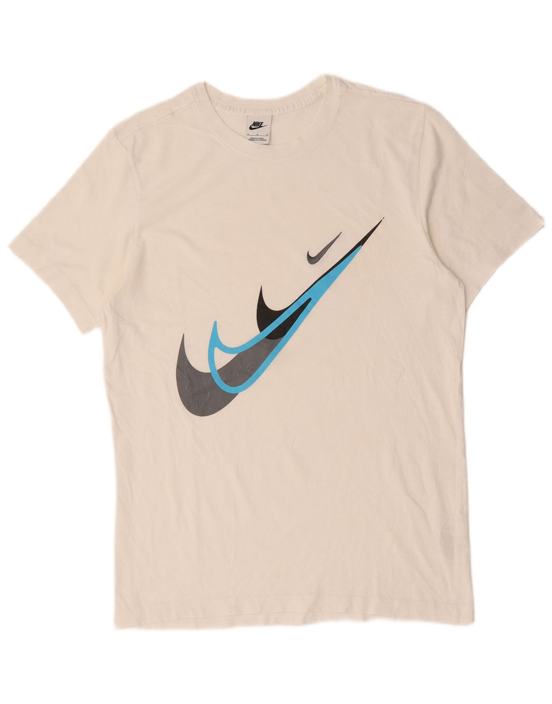 Nike grafisk t-shirt til mænd, medium hvid bomuld