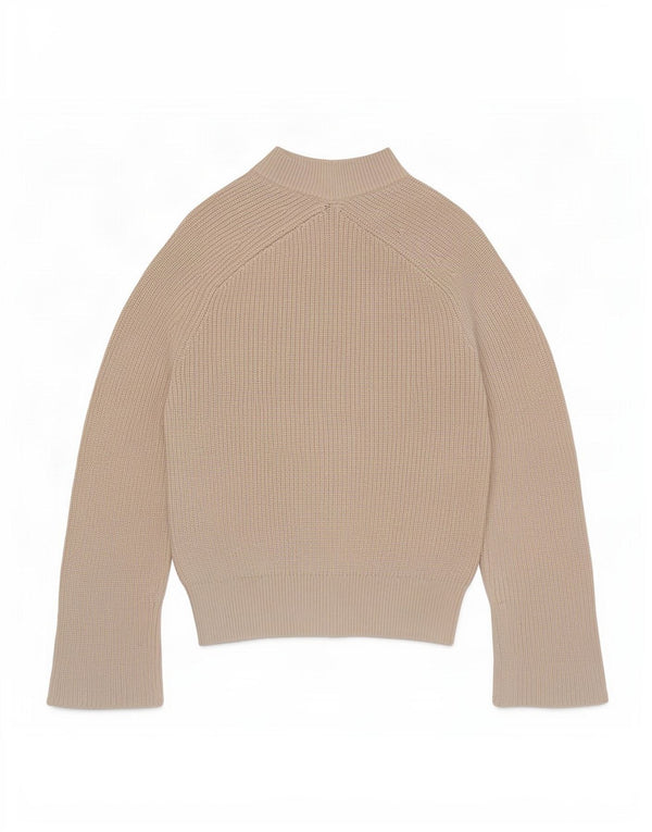 Calvin Klein Jeans Dame Loose Fit Turtle Neck Jumper Sweater UK 6 XS Beig