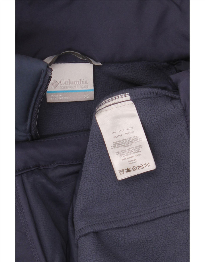 Columbia vindjakkejakke med hætte til mænd UK 34 XS marineblå polyester