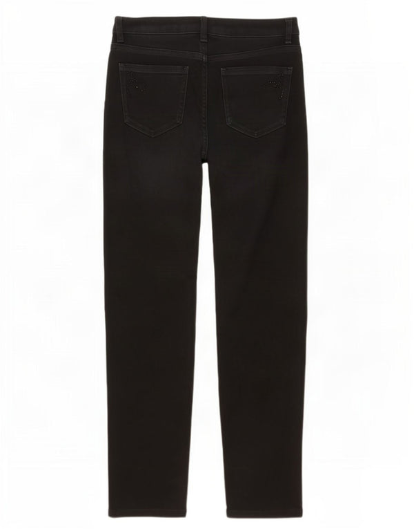 Marks & Spencer Lige jeans til kvinder UK 12 Medium W30 L29 Black Floral